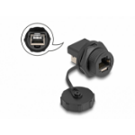 DeLOCK RJ45 Cat.6A Coupler with protective cap for built-in installation IP67 dust and waterproof