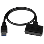 StarTech.com USB312SAT3CB cable gender changer USB 3.1 A SATA 7+15 pin Black
