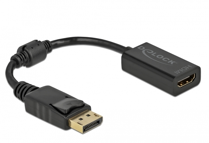 61011 DELOCK Videoadapter - DisplayPort mnnlich Verriegelung zu HDMI weiblich