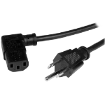 StarTech.com 3ft (1m) Computer Power Cord, NEMA 5-15P to Right Angle C13, 10A 125V, 18AWG, Black Replacement AC Power Cord, Printer Power Cord, PC Power Supply Cable, Monitor Power Cable - UL Listed