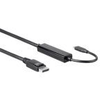 Monoprice 24444 video cable adapter 72" (1.83 m) USB Type-C DisplayPort Black