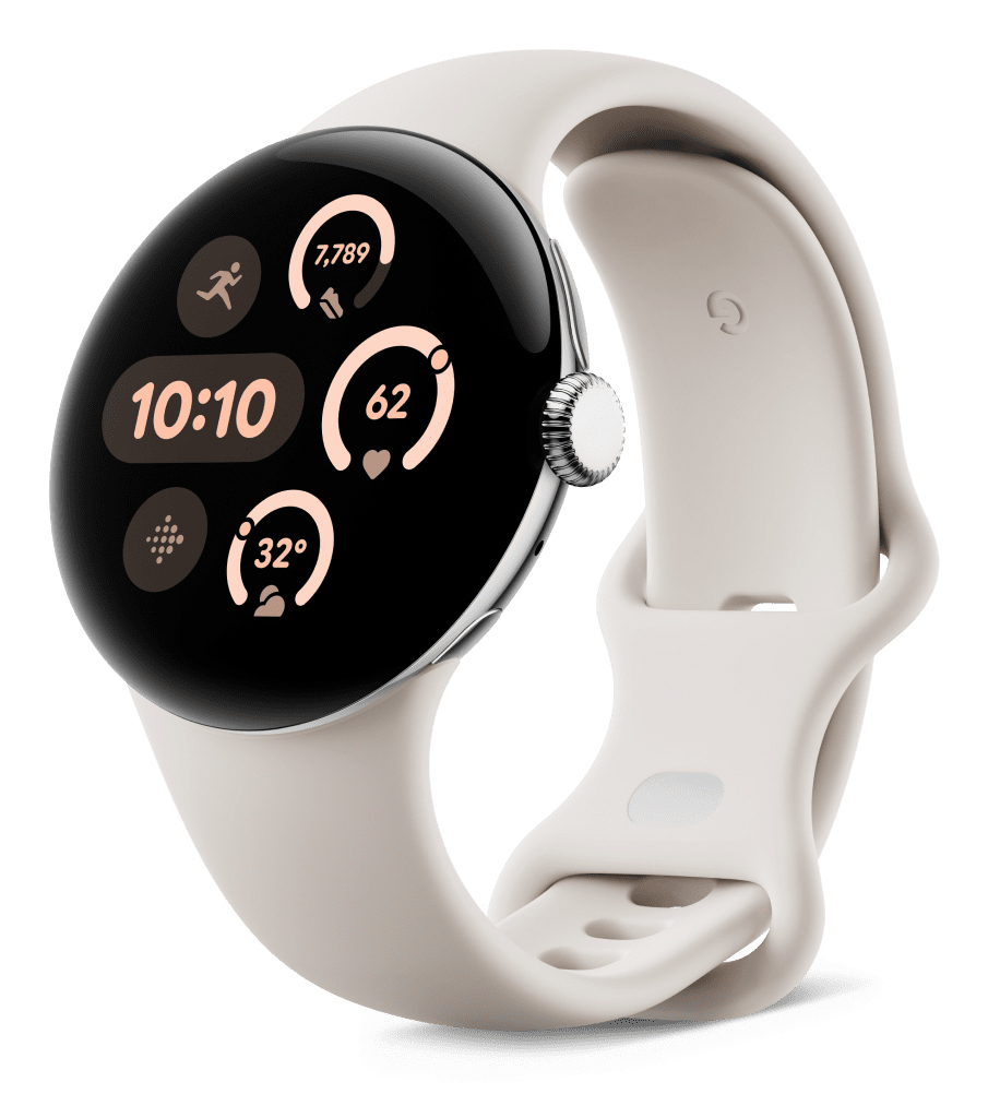 Google Pixel Watch 3 AMOLED 41 mm Digital Touchscreen 4G Silver Wi-Fi GPS (satellite)