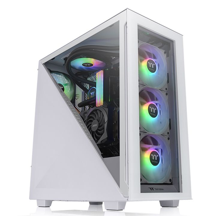 Image of Thermaltake Divider 300 TG Snow ARGB Midi Tower White