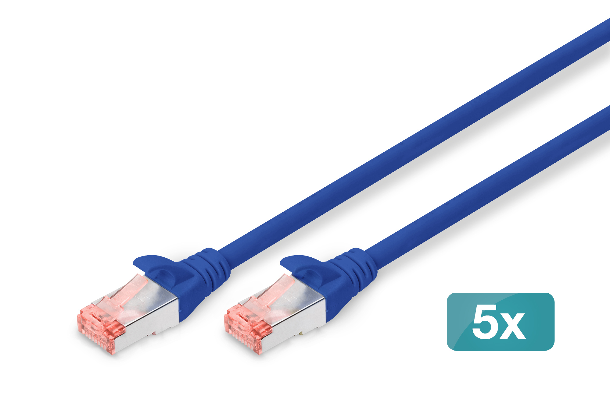 Digitus CAT 6 S/FTP patch cable. 5 pieces