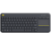 Logitech K400 Plus RF Wireless Arabic Black keyboard