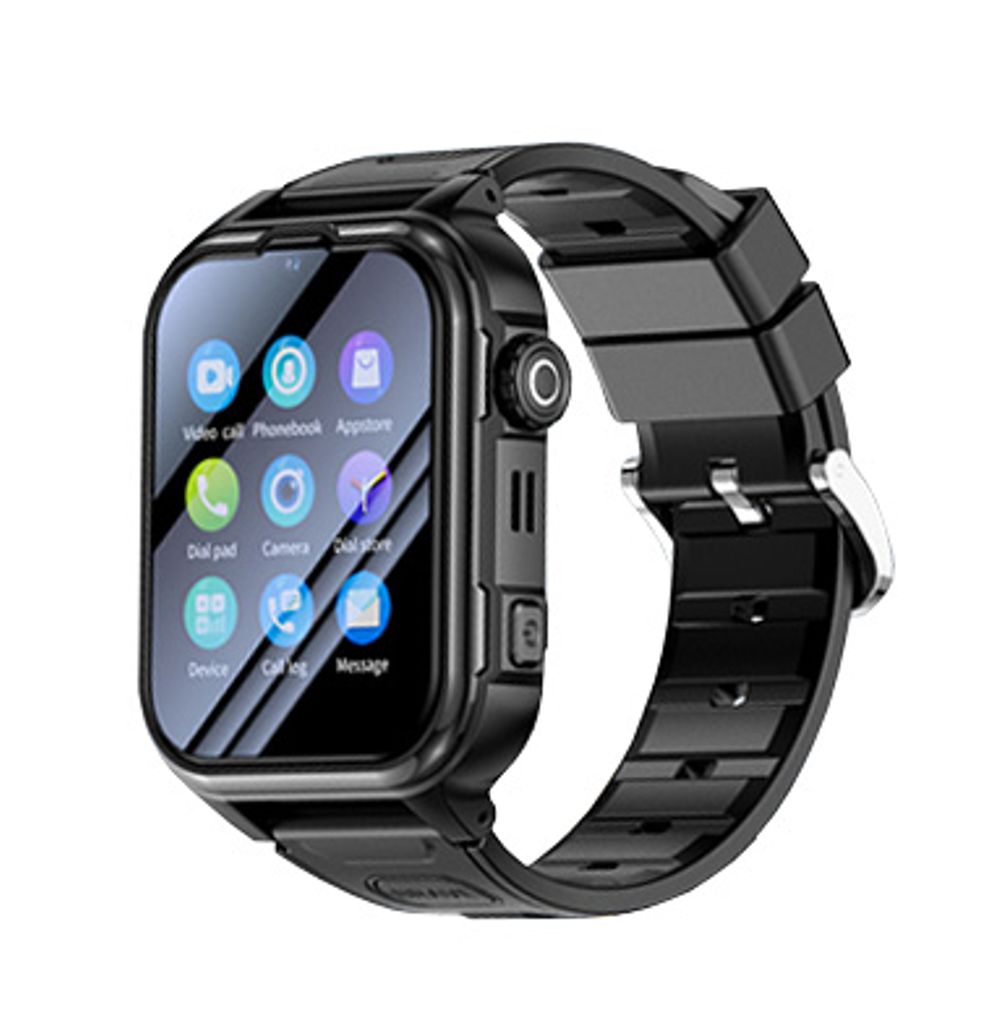 EU Product - Kids Smartwatch 4G GPS Tracking / Video Call / SOS - Black thumbnail