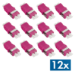 LogiLink Fiber Adapter LC Duplex, 12 pieces, without flange, violet