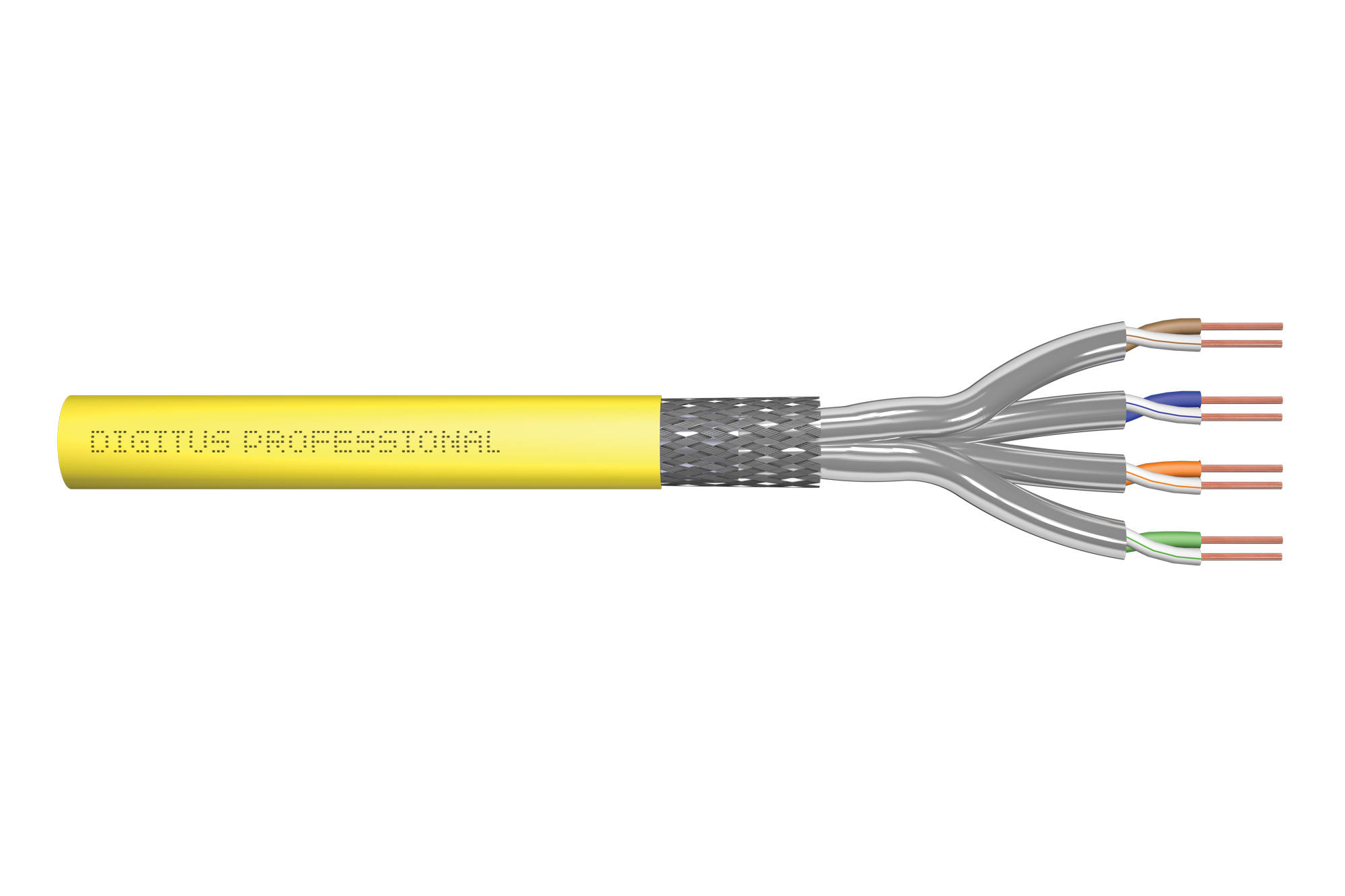 Digitus Cat. 7A class FA, S/FTP, Twisted Pair installation cable, 1000 m, simplex, 1500 MHz