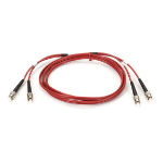 Black Box ST-ST 1m fibre optic cable OM1 Black, Red