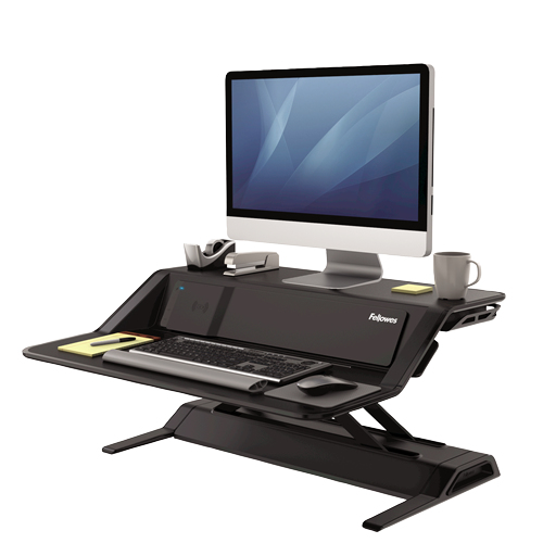 Image of Fellowes Lotus DX Sit-Stand Workstation - Black