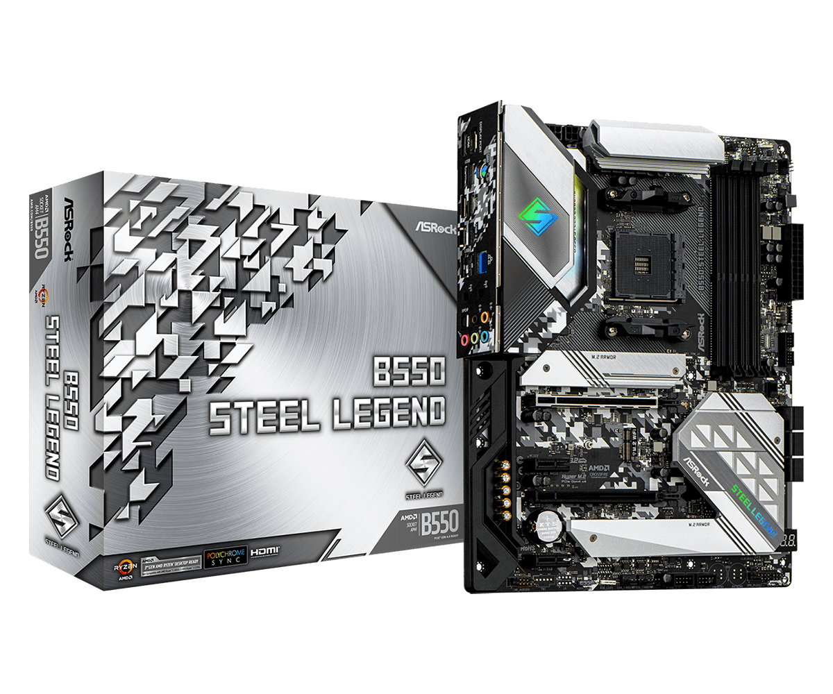 Image of Asrock B550 Steel Legend AMD B550 Socket AM4 ATX