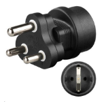 Microconnect PETRAVEL7 power plug adapter Type J (CH) Type F Black