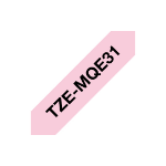 Brother TZE-MQE31 DirectLabel black on Pastell pink Laminat 12mm x 4m for Brother P-Touch TZ 3.5-36mm/6-12mm/6-18mm/6-24mm/6-36mm