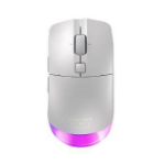 CHERRY Xtrfy M50 - Mouse - ergonomic - optical - 5 buttons - wireless, wired - 2.4 GHz, Bluetooth 5.2 - USB wireless receiver - white