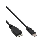 InLine USB 3.2 Gen.1x2 Cable, USB-C male / Micro-B male, black, 0.5m