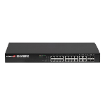 Edimax GS-5416PLC network switch Managed Gigabit Ethernet (10/100/1000) Power over Ethernet (PoE) 1U Black