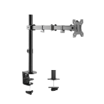 4Cabling Single Arm Double Joint Monitor Bracket | Supports up to 32" Monitor