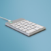 R-Go Tools Tastatur R-Go Numpad Break, ergonomischer Ziffernblock mit Pausensoftware, kabelgebunden, weiß