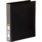 MARBIG CLEAR VIEW INSERT BINDER A4 3D RING 38MM BLACK