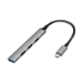 LogiLink USB 3.2 Gen1 Hub, 4-port, USB-C, ultra-slim, aluminum, grey