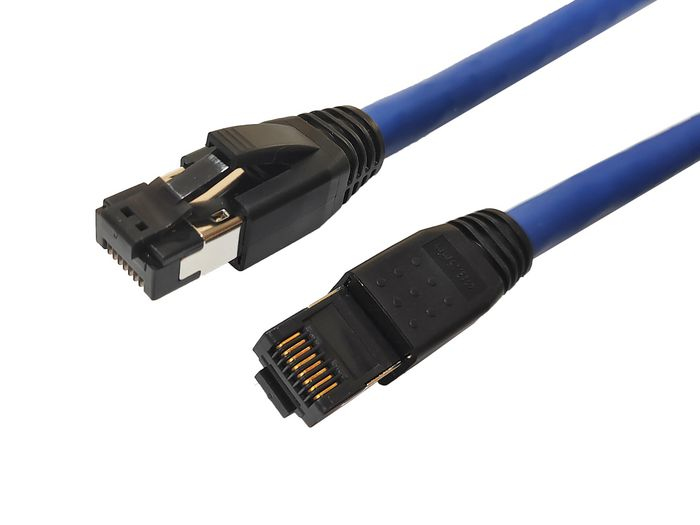 Photos - Cable (video, audio, USB) Microconnect MC-SFTP801B networking cable Blue 1 m Cat8.1 S/FTP (S-STP 