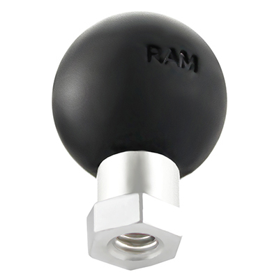 RAM Mounts Ball Adapter with 1/4" - 20" Female Threaded Hole and Hex Post