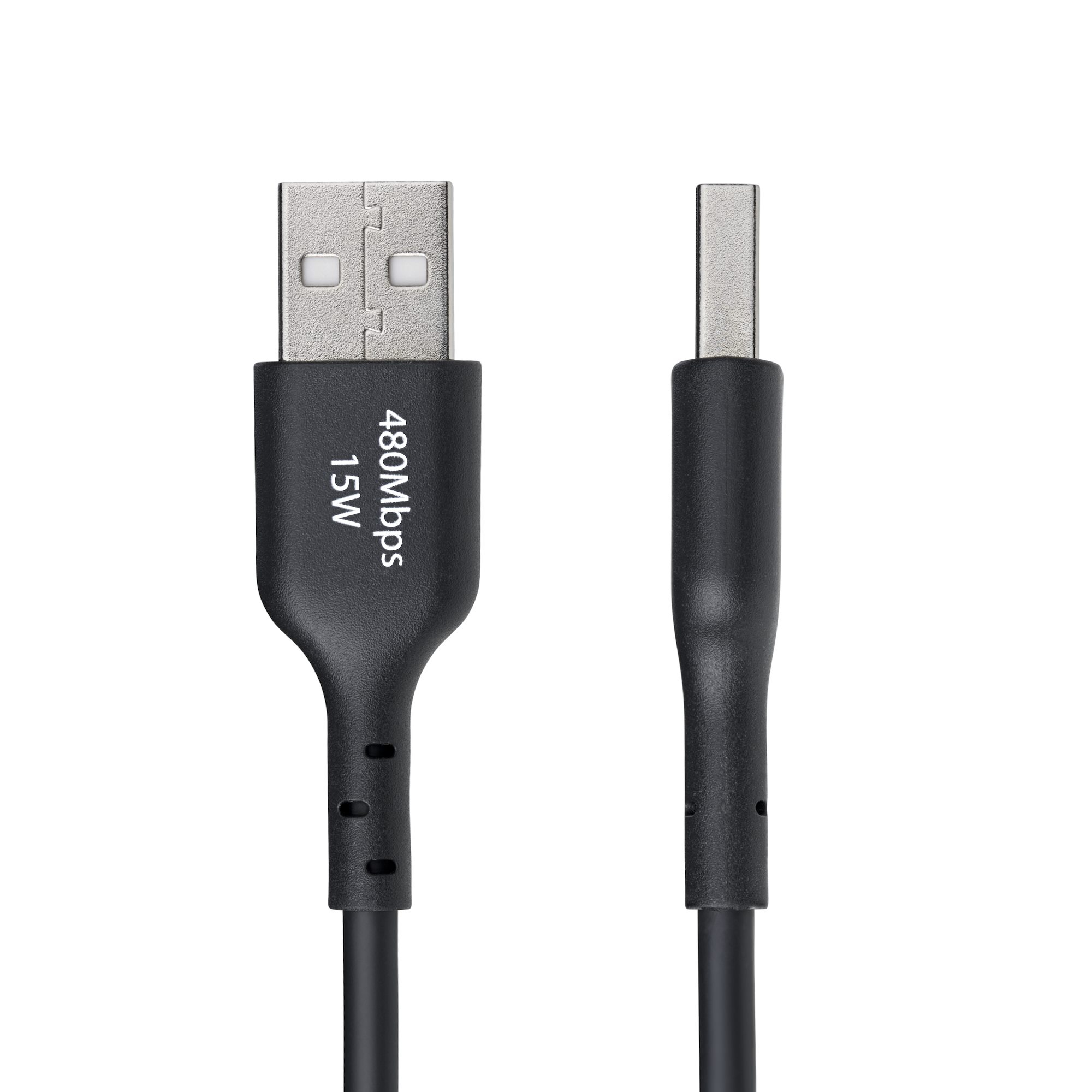 StarTech.com 1ft (30cm) USB-A to USB-C Charging Cable, Charge & Sync, 3A, USB 2.0, TPE Jacket - Black USB Charging Cord