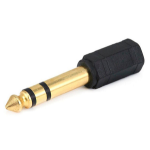 Monoprice 7139 cable gender changer 6.35 mm TRS 3.5 mm TRS Black, Gold