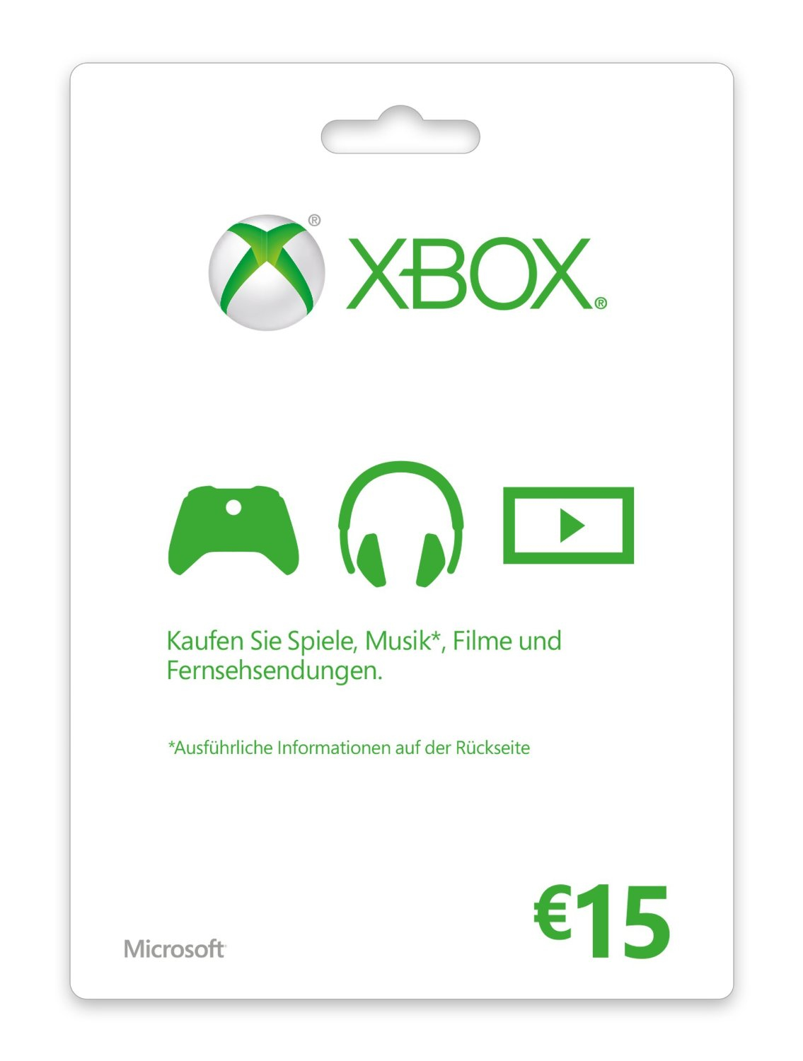 Microsoft Carte XBOX Live - 15€