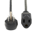 Tripp Lite P022-025-15D power cable Black 299.2" (7.6 m) NEMA 5-15P NEMA 5-15R