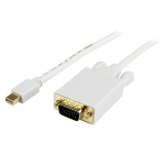 StarTech.com 10 ft Mini DisplayPort to VGA Adapter Converter Cable â€“ mDP to VGA 1920x1200 - White
