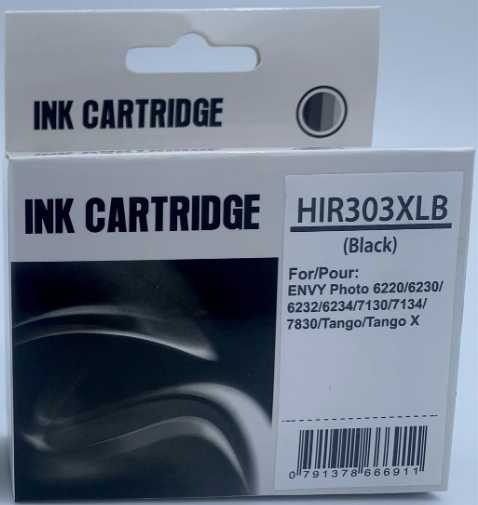 Refilled HP 303XL Black Ink Cartridge