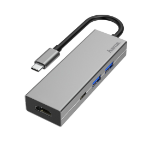 Hama 00200107 notebook dock/port replicator USB 3.2 Gen 1 (3.1 Gen 1) Type-C Anthracite, Grey