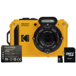 Kodak PIXPRO WPZ2 16MP 4x Zoom Tough Compact Camera - Yellow - Camera + 16GB SD Card + Battery