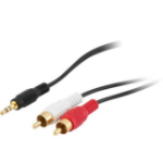 Pro2 3m Stereo 3.5mm Plug to 2 x Red White RCA Cable