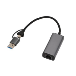 Microconnect MC-USBACNET2.5G cable gender changer USB C RJ-45 Black  Chert Nigeria
