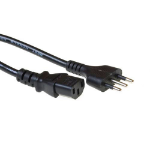 ACT Netsnoer Italiaanse connector - C13 zwart 2,5 m