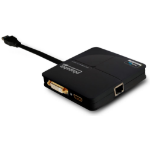 Plugable Technologies USB3-3900DHE laptop dock/port replicator Black