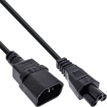 InLine Power cable, C14 socket to C5 connector, black, 5m