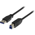 Deltaco USB3-110S USB-kablar 1 m USB 3.2 Gen 1 (3.1 Gen 1) USB A USB B Svart