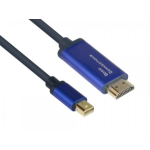Alcasa 4844-SF010B video kabel adapter 1 m Mini DisplayPort HDMI Zwart, Blauw