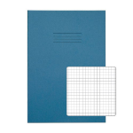 Rhino A4 Exercise Book 80 Page 5mm Squares S5 Light Blue (Pack 50) - VEX668-1625-6 DD