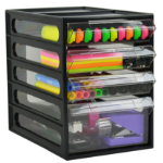 ITALPLAST OFFICE ORGANISER ITALPLAST 4 DRAWER BLACK(EACH)