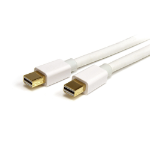 StarTech.com 3ft (1m) Mini DisplayPort Cable - 4K x 2K Ultra HD Video - Mini DisplayPort 1.2 Cable - Mini DP to Mini DP Cable for Monitor - mDP Cord works w/ Thunderbolt 2 Ports - White