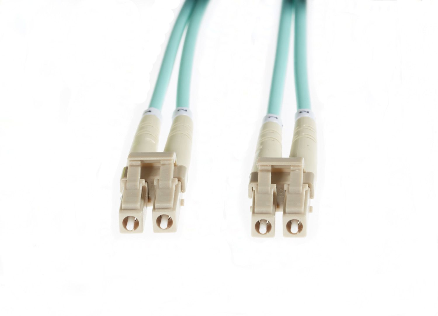 Image of 4Cabling FL.OM4LCLC1M fibre optic cable 1 m LC OM4 Aqua colour