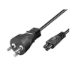 FDL 2M DANISH MAINS PLUG TO C5 CLOVER LEAF SOCKET CABLE