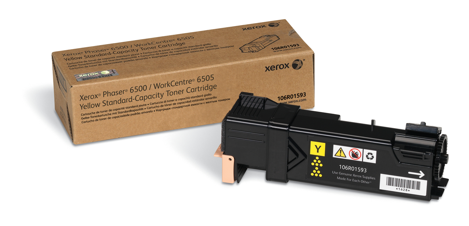 Image of Xerox 106R01593 Toner yellow, 1K pages for Xerox Phaser 6500