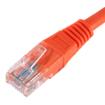 Cablenet 15m Cat5e RJ45 Orange U/UTP PVC 24AWG Flush Moulded Booted Patch Lead