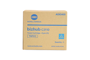 Konica Minolta A0X5455/TNP-51C Toner cyan, 5K pages ISO/IEC 19798 for KM Bizhub C 3110
