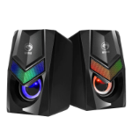 Marvo Scorpion SG-118 Gaming Speakers, Stereo Sound, USB Powered, 7 Colour RGB Lighting, 6w, 3.5mm Input, Black Wired